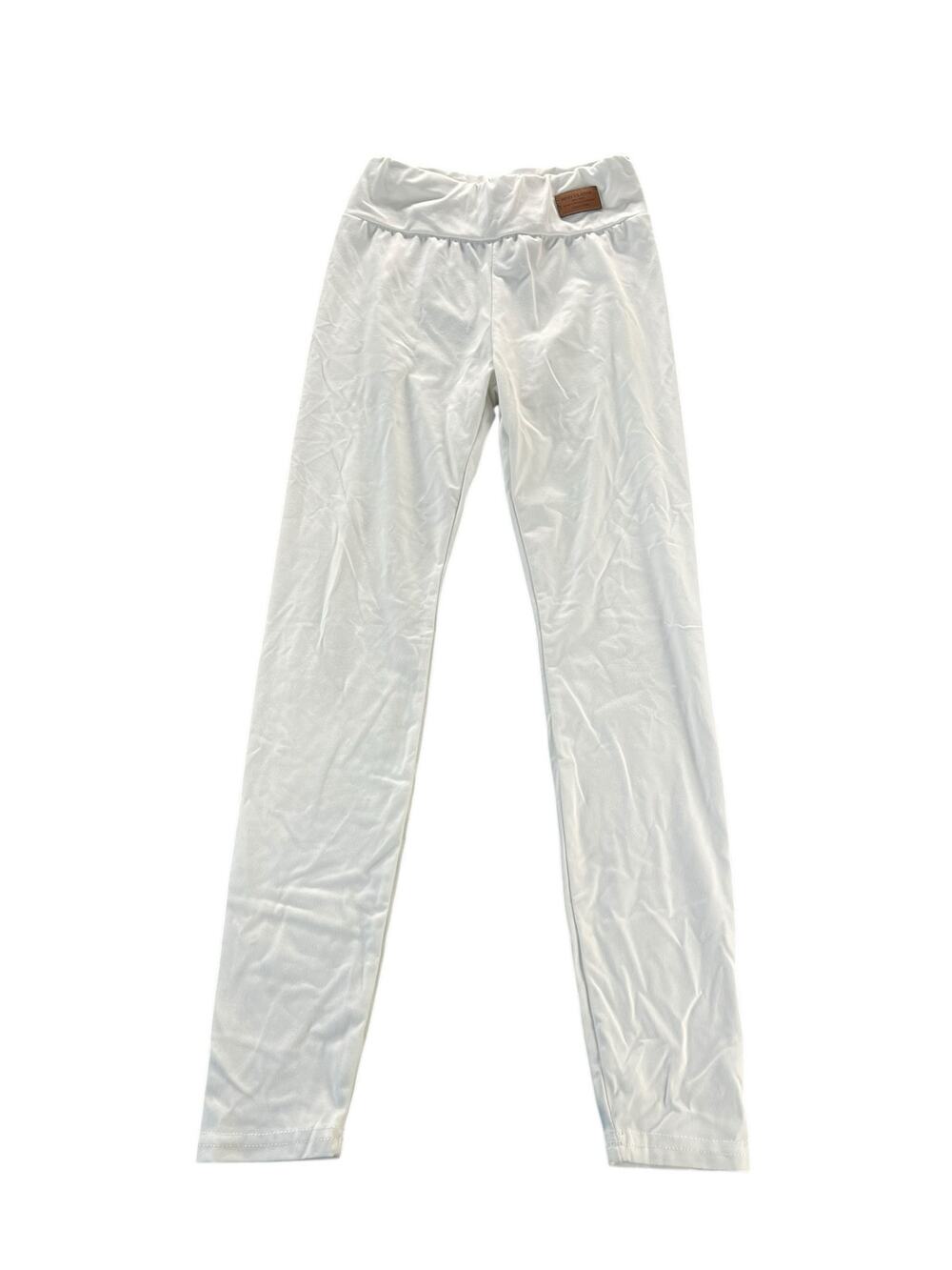 Shein Girls Solid White High Rise Pull-On Leggings Youth Size 10Y